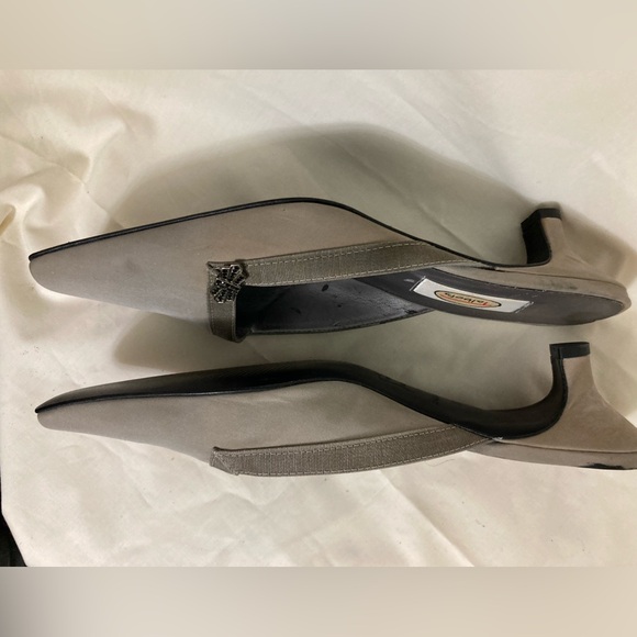 TALBOT'S Square Toe Silk Mules NWOT - Picture 4 of 11